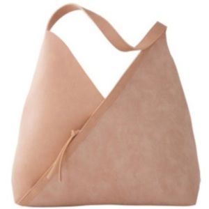 Pink Half-Suede Tote/Shoulder Bag